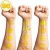 115 PCS Yellow Sun Birthday Party Decorations Favors Supplies Gold Hippie Sun Smile You Are My Sunshine Decor Temporary Tattoos Stickers for Girls Boys Cute Gifts School Prizes Rewards