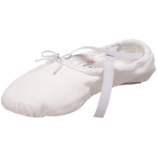 Sansha unisex-adult Pro 1 Canvas Ballet Slipper,White,7 W (5 W US Women's)