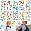 10 Sheets Space Temporary Tattoos for Kids, Waterproof Fake Tattoos Stickers, Cartoon Astronaut Spaceship Rocket Tattoos for Children Boys Girls Birthday Party Favour Supplies School Prizes Rewards