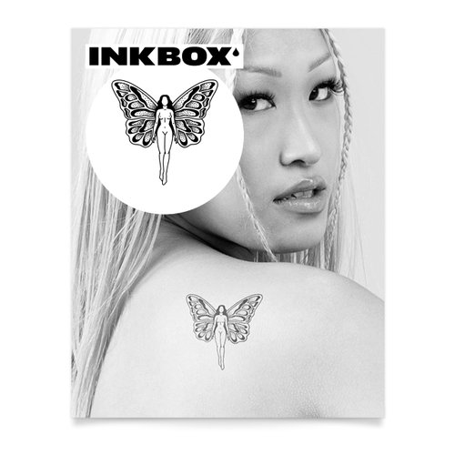 Inkbox Temporary Tattoos, Semi-Permanent Tattoo, One Premium Easy Long Lasting, Water-Resistant Temp Tattoo with For Now Ink - Lasts 1-2 Weeks, Fairy Tale, 4 x 4 in