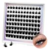 Fluffy Lash Clusters DIY Lash Extensions 96 Pcs Cluster Eyelash Extensions Natural D Curl Individual Lashes Cluster 10-16mm Thin Band & Soft Eyelash Clusters by FOINEMYED