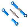 Treehobby 6PCS Adjustable Front Rear Aluminium Alloy Servo Link Steering Linkage Set Compatible with Wltoys 1/18 A959 A969 A979 K929 RC Hobby Model Car Upgraded Hop-Up Parts (Blue)