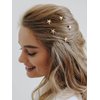 Unicra Gold Hair Pins Star Hair Clips Bridal Hair Piece Wedding Hair Accessories for Women and Girls Pack of 5 (Gold)