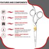 Nixcer Hair Cutting Scissors -Sharp Razor Edge Blade Hair Shears Series - 6.5" With Fine Adjustment – Stainless Steel Hair Scissors Professional For Men, Women & Babies (Silver)