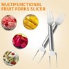 3PCS Watermelon Fork Slicer Cutter, 2 in 1 Stainless Watermelon Slicer