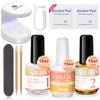 SAVILAND 6-in-1 Nail Glue Gel with Mini Nail Lamp x Nail Dehydrator and Primer 15ml - Super Strong U V Extension Adhesive Gel x Nail Glue for Press On Nails Polish Blooming Acrylic Nail Art Kit DIY