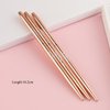 3Pcs Nail Art Brushes, Fcozpjk Nail Art Liner Brushes Set, Sizes 7/9/10mm Nail Design Brushes, Thin Striping Drawing Painting Pen for Gel Polish, Professional Supplies (Gold)