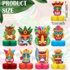 9 Pcs Tiki Hawaiian Luau Honeycomb Centerpiece Summer Tropical Party Decorations Tiki Luau Party Decorations Centerpiece Luau Double Side Table Toppers for Hawaii Birthday Beach Supplies