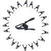 20 Pcs 2 Inch Black Chip Clips, PVC Coating High Elasticity Strength Steel Clothes Pins, Food Clips and Bag Clips