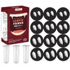 COOLJOY 12 Pairs Vampire Teeth Fangs 4 Size with Adhesive Halloween Party Cosplay Props Horror Fake Teeth Props Party Favors Masquerade Costume Accessories Gift
