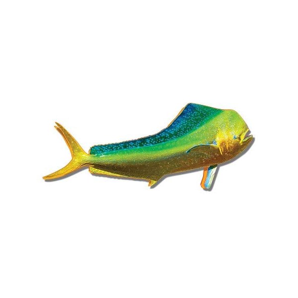GT Graphics Colorful Dolphinfish Mahi Mahi - 12" Vinyl Sticker Waterproof Decal