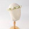 KorViSHOW Handmade Flower Crown for Women Floral Headband Girls Headpiece Flower Hair Accessories for Weeding Bride Cosplay Party Festival(White Style)