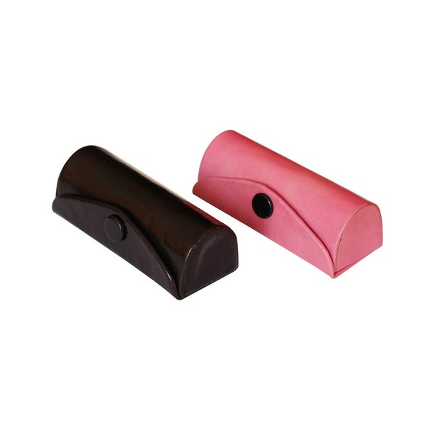 ARTISENIA Mother's Day Gifts Set of 2 Leather Lipstick Case Holder Organizer Bag for Purse lipstick holder Durable Soft Leather | Cosmetic Storage Kit With Mirror (Red & Black)