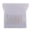 MZCMSL Flame Cuticle Drill Bit Set with Case, 6pcs Pro Diamond Nail Bits for Nail Salon Manicure