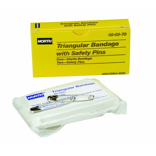Honeywell Safety North by Honeywell 020370 Triangular Bandage, Sterile with 2 safety pins per unit