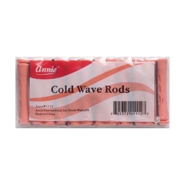 Annie Short Cold Wave Rods with Rubber Band #1112, 12 Count Pink 5/16 Inch (4 Pack)