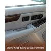 JUWEVAZU 75397 Door Lock Switch Fit for Cadillac Escalade ESV EXT Chevrolet Avalanche Silverado Classic Suburban Tahoe GMC Sierra Yukon SLT SLE XL Door Lock Front and Rear Knob Replace 15172121 2PCS