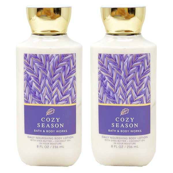 Generic Bath and Body Work COZY SEASON 2 Pack Body Lotion Set - 8 fl oz / 236 mL each, purple