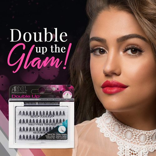 Ardell False Eyelashes Double Up Soft Touch Knot-Free Medium Black 4 Pack