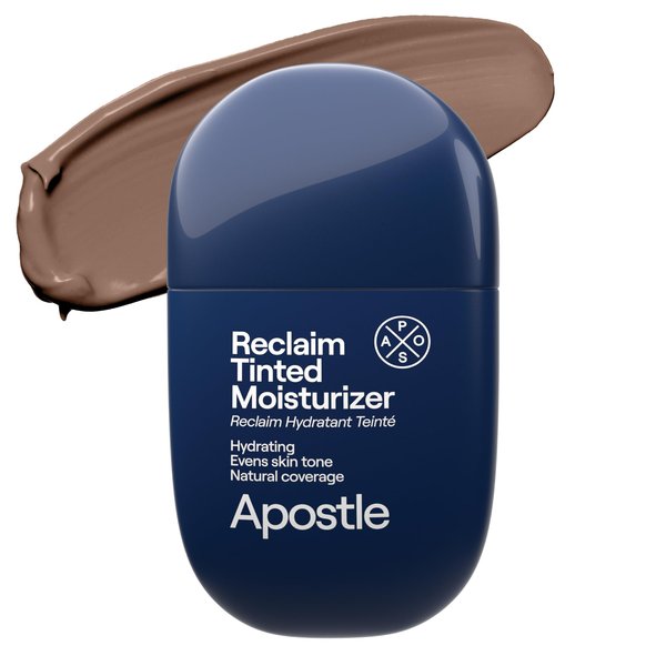 APOSTLE Reclaim Tinted Moisturizer for Men (3 Port Antonio) - Niacinamide, Vitamin E, Squalane, Hyaluronic Acid, Tinted Face Moisturizer For Men. Hydrates, Evens Skin Tone, 1 Fl. Oz.