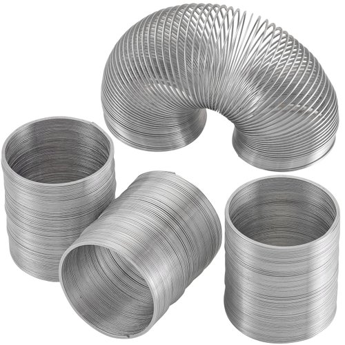 Playbees Metal Coil Spring Walking Toys 2" - Set of 4 - Ideal for Kids Teens & Adults Novelty Prize Party Favor Great for Classroom Games Travel Activities Slinky Toy for Fun Deter Squirrel and Pests