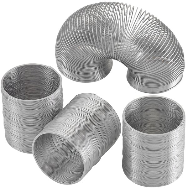 Playbees Metal Coil Spring Walking Toys 2" - Set of 4 - Ideal for Kids Teens & Adults Novelty Prize Party Favor Great for Classroom Games Travel Activities Slinky Toy for Fun Deter Squirrel and Pests