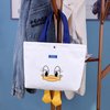 Kovewon 2PCS Small Canvas Tote Bag for Women Cute Mini Duck Book Tote Bag Preppy Reusable Bags for Grocery, Essentials, Water Bottle, Keys, Book, Bible