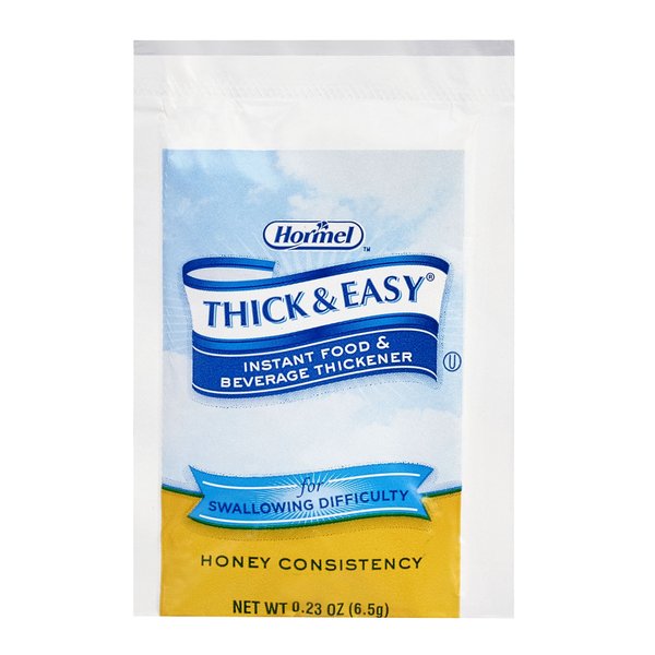Thick & Easy Instant Food Thickener-Packaging 100 - 6.5 g Packets Description Honey Consistency - Box of 100 Y