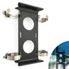 HURR-PRO Non-Slip Umbrella Mounting Bracket, Stainless Band Clamps ¾” to 1-¾”, Attach to Railing/Fence/Wall, DIY Friendly, Reusable, Patent Pending