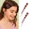 HINZIC 6PCS Crystal Floral Hair Clips Metal Diamond Bobby Hair Pins Pink Spiral Bling Decorative Hair Accessories for Women Girls Gift(Pink,Purple,Blue)