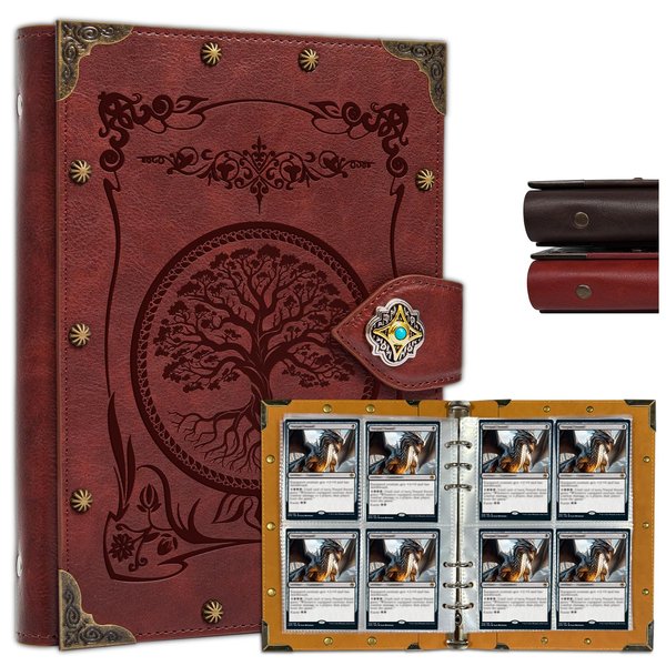 Durotan Card Binder 4-Pocket,Premium Trading Card Binder,Double Sided Pocket Collection Binder,Collector Album,Card Holder Holds 240 Cards for MTG,TCG,Yugioh,Game Cards