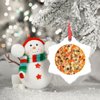 Madcolitote Vegan Pizza Christmas Decorations for Tree Food Collection Pizza Christmas Ornaments 2024 Gifts for Women Friends Xmas Tree Pendant Home Birthday Party Decoration 3 Inch