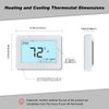 Programmable Auto Changeover Thermostat for Home, Conventional Single-Stage Systems,1 Heat/1 Cool, Extra Large Display, Smart Auto Switching,Easy-to-Use Digital Temperature Control, White Backlight