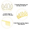 YARIEW Gold Crown + 40 & Fabulous Birthday Sash + Pearl Pin Set, 40th Birthday Decorations, 40th Birthday Gifts for Women, 40th Birthday Party Favor