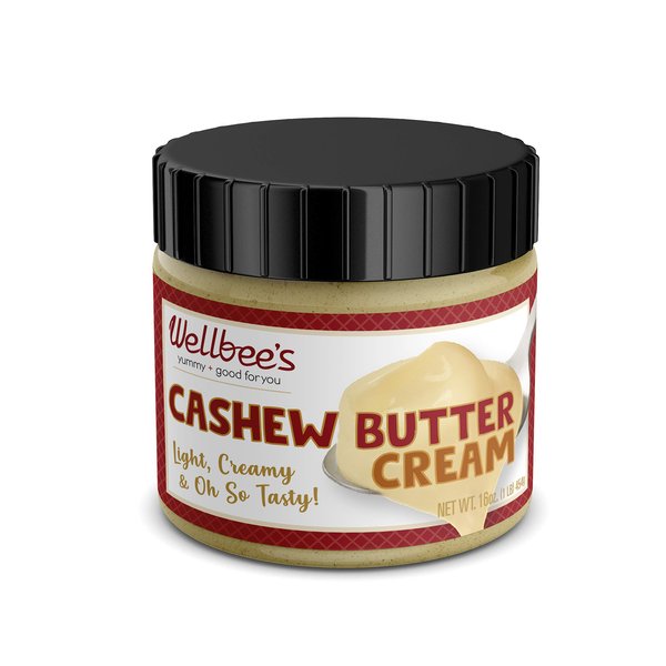 Wellbee's Raw Cashew Butter, No Sugar Added, Non GMO, Paleo, Smooth & Creamy, Pure, Natural, SCD Approved - 16 oz Jar