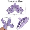 KICOSY 5PCS Flower Hair Clips for Women, Hawaiian Flower Claw Clips for Thick Hair, 4.2 inches
