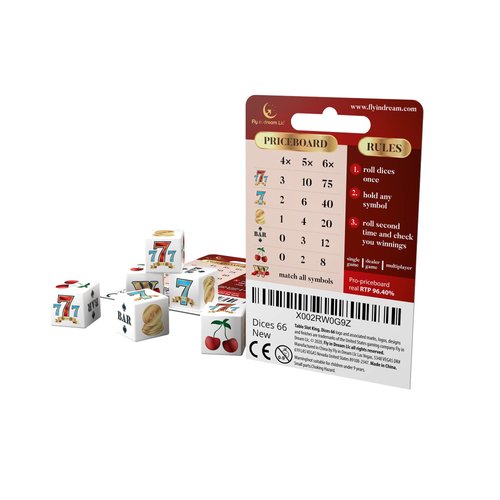 Table Slot King-Dices 66 Game, Fast and Easy Dice Game,Real Winning Numbers