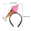 Beaupretty Spa Headband Ice Cream Headband 2PCS Ice Cream Cone Hair Band Ice Cream Party Hat Headpiece Food Vendor Costume for Dessert Party Costume Supplies