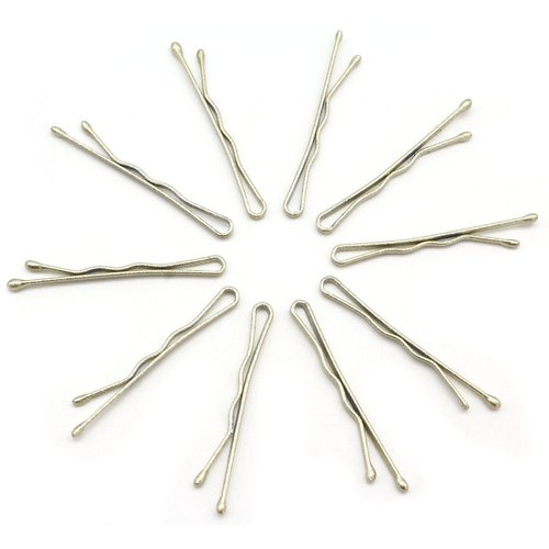 Dofash 100Pcs Bobby Pins Hair Pins Steel Hair Clips 3.5Cm/1.38" Hair Accessories With Gift Box For Girls (Blonde)