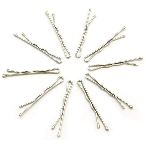 Dofash 100Pcs Bobby Pins Hair Pins Steel Hair Clips 3.5Cm/1.38" Hair Accessories With Gift Box For Girls (Blonde)