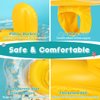 Zooawa Baby Swimming Float, Baby Floats for Pool with Safety Seat,Infant Baby Pool Float No Flip Thicken Swim Training for Baby of 6-30 Months,L,Yellow