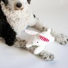 Midlee Stripe Ears White Easter Rabbit Dog Toy