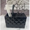 Salon Shears Rack for Hair Stylist Scissors Container for Pet Grooming Hair Cutting Organizer Storage Box Salon Shear Holder Combs Clips Brushes Hairdressing Combs Organizer (Black)