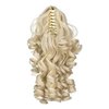 SWACC 12-Inch Short Screw Curls Claw Clip Ponytail Extensions Synthetic Clip in Drawstring Curly Ponytail Hairpiece Jaw Clip Hair Extension (Platinum Blonde-60#)