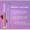 GL-Turelifes 2Pcs Matte Lip Liner & Lip Gloss Kit White Green Black Purple Vampire Lipstick Non-stick cup non-fading Liquid Lipstick long-lasting for Halloween Cosplay (#3 Blue)
