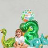 18pcs Dinosaur Theme Birthday Party Decorations, Giant 3D Standing Dinosaur Balloon, Number 3 Boy Birthday Party Supplies, Dinosaur 3rd Green Latex Mylar Foil Balloon Baby Shower Supplies (Number 3)