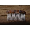 Small Brown Bits of Sea Glass Hair Comb