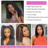 Wigs Human Hair Pre Plucked Lace Front Wigs for Black Women 180% Density Deep Curly Bob Wig Human Hair (4X4 Natural Black Color, 10 Inch)