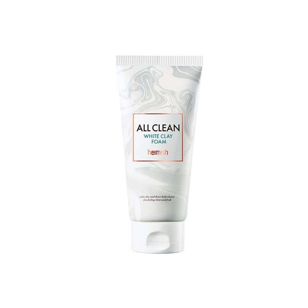 heimish All Clean White Clay Foam 5.3oz /150g | Wash & Exfoliating Facial Cleanser | Daily Care Cleansing Face wash, Sebum control, Acne treatment, Wash for Deep pore cleansing
