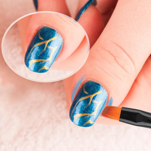 cobee Nail Art Clean Up Brushes, 3 Pcs Nail Polish Remover Brush Nail Polish Cleaning Brush Professional Nail Art Painting Pen Nail Design Tool for Manicure Mistake Cleaning (Round, Angled, Flat)